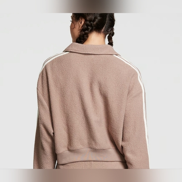 Victoria's Secret Pink •Size Large• Reverse Fleece Polo Cropped New w/ Tags 2023 - Picture 2 of 10